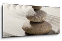 Obraz   jardin zen avec sable et galets, 120 x 50 cm