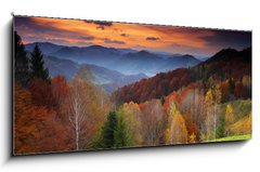 Obraz   morning in mountains, 120 x 50 cm