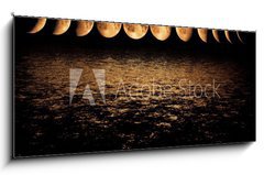 Skleněný obraz 1D panorama - 120 x 50 cm F_AB2786141 - night has a thousand eyes - noc má tisíc očí