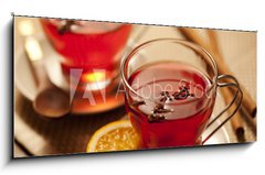 Obraz 1D panorama - 120 x 50 cm F_AB28090479 - toddy or mulled wine - vno nebo svaen vno