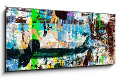 Obraz 1D panorama - 120 x 50 cm F_AB284026983 - Abstract art with splashes of multicolor paint; as a fun; creative