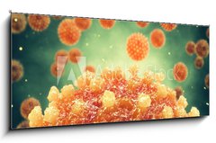 Obraz 1D panorama - 120 x 50 cm F_AB299804686 - Chronic liver disease can be caused by a viral hepatitis infection, Hepatitis viruses