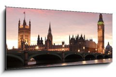 Sklenn obraz 1D panorama - 120 x 50 cm F_AB30030771 - Big Ben in the evening, London, UK
