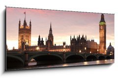 Obraz 1D panorama - 120 x 50 cm F_AB30030771 - Big Ben in the evening, London, UK