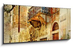 Obraz   pictorial old streets of Greece, 120 x 50 cm