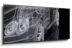 Obraz   3d automobile, 120 x 50 cm