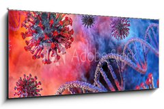 Sklenn obraz 1D panorama - 120 x 50 cm F_AB322420544 - Coronavirus disease COVID