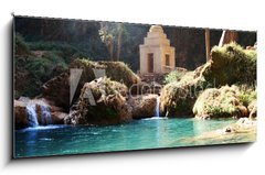 Sklenn obraz 1D panorama - 120 x 50 cm F_AB32704643 - Waterfall in Myanmar