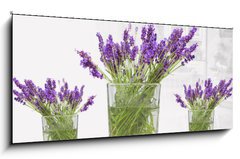 Sklenn obraz 1D panorama - 120 x 50 cm F_AB32794257 - Vasi di lavanda in casa