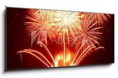Obraz 1D panorama - 120 x 50 cm F_AB32925083 - Colorful fireworks