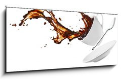 Obraz 1D panorama - 120 x 50 cm F_AB33132237 - coffee splash
