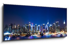 Obraz 1D panorama - 120 x 50 cm F_AB34501369 - New York Manhattan skyline