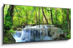 Obraz 1D panorama - 120 x 50 cm F_AB34907824 - Erawan Waterfall, Kanchanaburi, Thailand