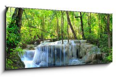 Obraz 1D panorama - 120 x 50 cm F_AB34907824 - Erawan Waterfall, Kanchanaburi, Thailand - Vodopd Erawan, Kanchanaburi, Thajsko