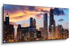 Obraz   Chicago Skyline, 120 x 50 cm