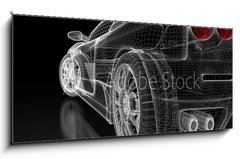 Sklenn obraz 1D panorama - 120 x 50 cm F_AB36008026 - Sport car