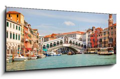 Obraz 1D panorama - 120 x 50 cm F_AB36409626 - Rialto Bridge over Grand canal in Venice