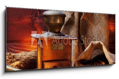 Sklenn obraz 1D panorama - 120 x 50 cm F_AB37176509 - Kaffeem hle Antik