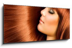 Sklenn obraz 1D panorama - 120 x 50 cm F_AB37372485 - Healthy Hair - Zdrav vlasy