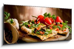 Sklenn obraz 1D panorama - 120 x 50 cm F_AB37424511 - Pizza Vegetariana