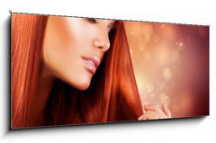 Sklenn obraz 1D panorama - 120 x 50 cm F_AB37652799 - Healthy Hair - Zdrav vlasy