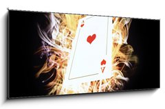 Obraz   Card on fire., 120 x 50 cm