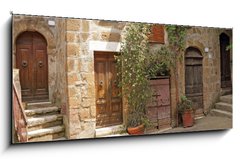 Obraz   italian yard in tuscan village, 120 x 50 cm