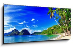 Sklenn obraz 1D panorama - 120 x 50 cm F_AB40824413 - panoramic beautiful beach scenery - El-nido,palawan