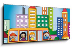 Obraz   School bus, 120 x 50 cm