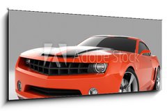 Sklenn obraz 1D panorama - 120 x 50 cm F_AB4116711 - red sports car - erven sportovn auto