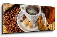 Sklenn obraz 1D panorama - 120 x 50 cm F_AB41783371 - grinder and other accessories for the coffee