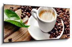 Obraz   Hot cup coffee, 120 x 50 cm