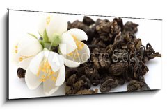 Obraz 1D panorama - 120 x 50 cm F_AB41895737 - Green tea with jasmine