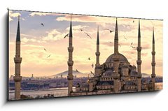Sklenn obraz 1D - 120 x 50 cm F_AB42142890 - The Blue Mosque, Istanbul, Turkey.