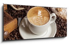 Skleněný obraz 1D panorama - 120 x 50 cm F_AB42406289 - kaffee