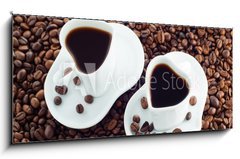 Skleněný obraz 1D panorama - 120 x 50 cm F_AB42684004 - Coffee
