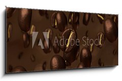 Obraz   Coffee beans cascade, 120 x 50 cm