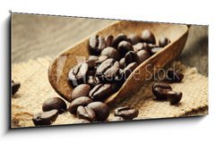 Obraz   Coffee beans in scoop, 120 x 50 cm