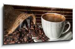 Skleněný obraz 1D panorama - 120 x 50 cm F_AB43469895 - coffee