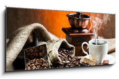 Skleněný obraz 1D panorama - 120 x 50 cm F_AB43848183 - Coffee