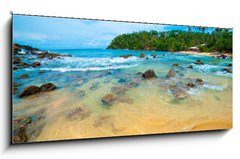 Sklenn obraz 1D - 120 x 50 cm F_AB44406204 - Tropical beach - Tropick ple