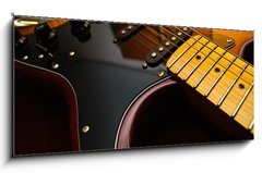 Sklenn obraz 1D panorama - 120 x 50 cm F_AB44480652 - Electric guitar - Elektrick kytara