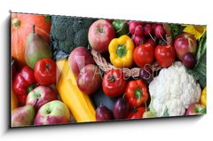 Sklenn obraz 1D panorama - 120 x 50 cm F_AB44492471 - Vegetable stall