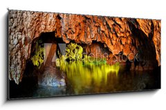 Sklenn obraz 1D panorama - 120 x 50 cm F_AB45743759 - Cenote, underwater cave, Yucatan