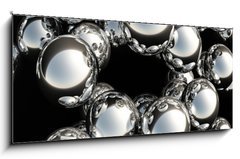 Skleněný obraz 1D panorama - 120 x 50 cm F_AB45870995 - 3D Balls - 3D koule