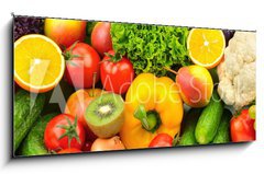 Obraz   fruits and vegetables, 120 x 50 cm