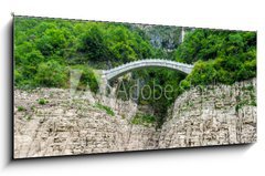 Obraz   Chinese view of the mountains and the bridge, 120 x 50 cm