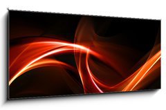 Obraz 1D panorama - 120 x 50 cm F_AB47122300 - Abstract red fractal waves