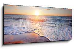 Sklenn obraz 1D panorama - 120 x 50 cm F_AB47125419 - sunset and sea