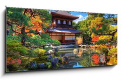 Sklenn obraz 1D panorama - 120 x 50 cm F_AB47760997 - Ginkaku-ji  Temple in Kyoto
